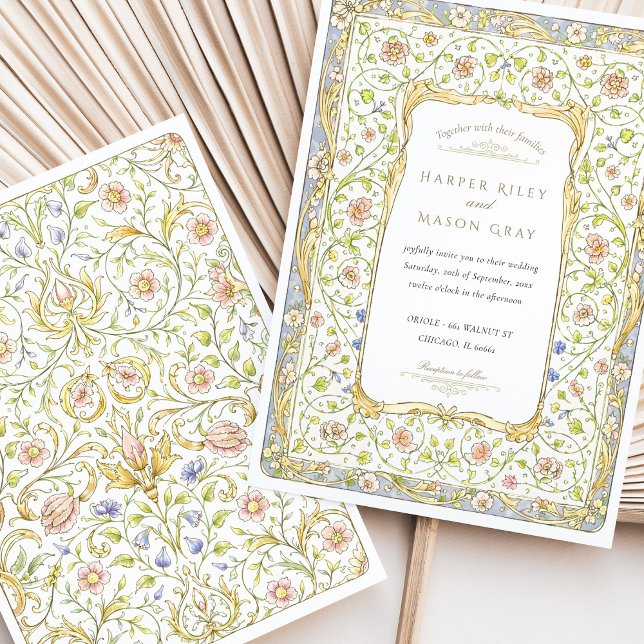 Vintage Floral Garden Wedding Invitation (Creator Uploaded)