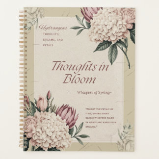 Vintage Floral-Gardening tools Botanical Design  Planner