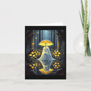 Vintage Floral Ghost Halloween Costume Spooky Seas Card