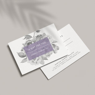 Vintage Floral Gift Certificate   Lilac