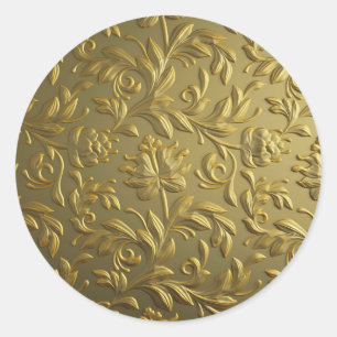 vintage,floral,gold,elegant,chic,beautiful,antique classic round sticker
