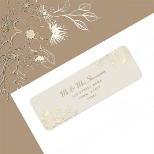 Vintage Floral Gold Wedding