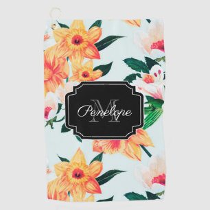 Vintage Floral Golf Towel