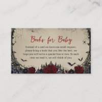Vintage Floral Gothic Baby Shower Books for Baby