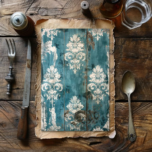 Vintage Floral Gothic Punk Love Couple Decoupage  Tissue Paper