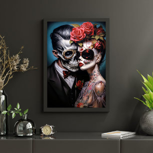 Vintage Floral Gothic Punk Love Couple Decoupage  Tissue Paper