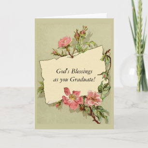 Vintage Floral Graduation/Graduate Card