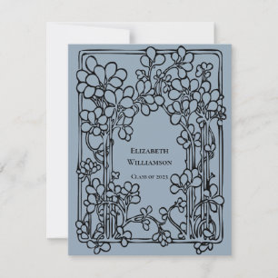 Vintage Floral Graduation Party Invitation