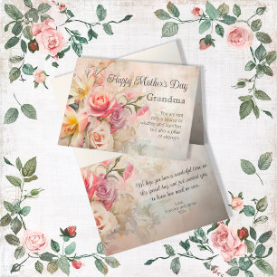 Vintage Floral Grandma Mother's Day Card