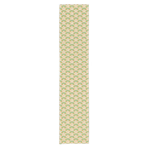 Vintage Floral green and yellow Jonquil  pattern Short Table Runner