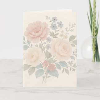 Vintage Floral Greeting Card