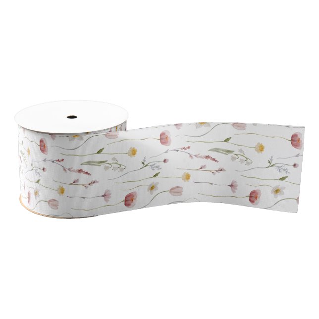 Vintage Floral Grosgrain Ribbon (Spool)