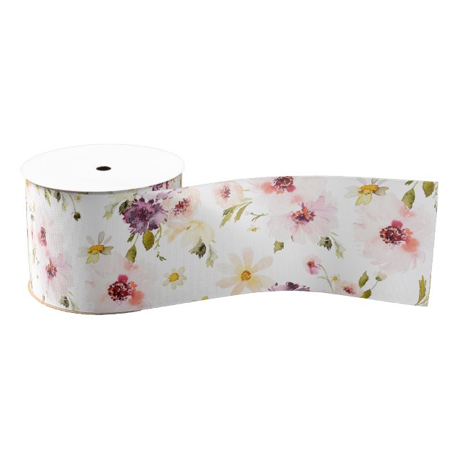 Vintage Floral Grosgrain Ribbon (Spool)