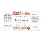 Vintage Floral Hair Face Serum White Swirls Bottle