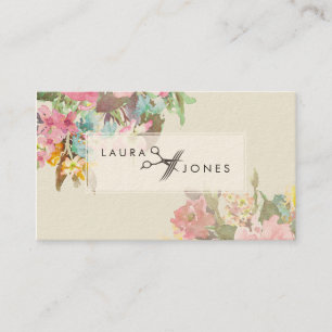 Vintage Floral Hair Stylist Appointment Cards