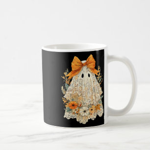 Vintage Floral Halloween Fall Girly Ghost Lace Spo Coffee Mug