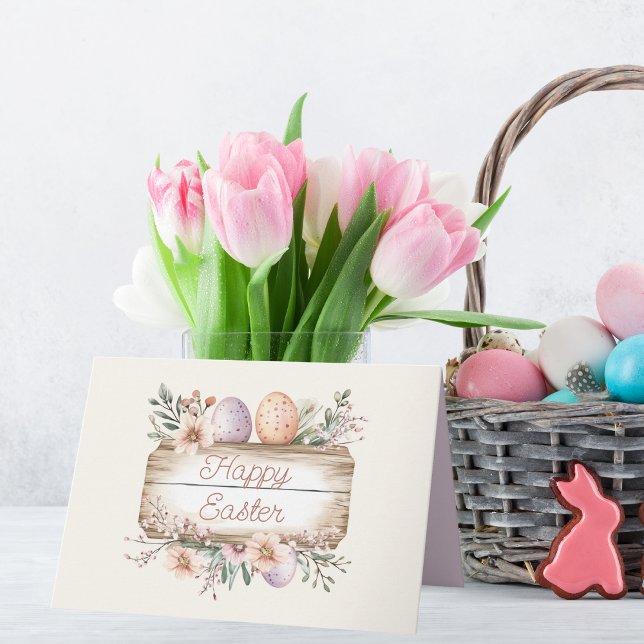 Vintage Floral Happy Easter  Card (Creator Uploaded)