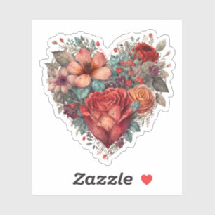 Vintage Floral Heart Design