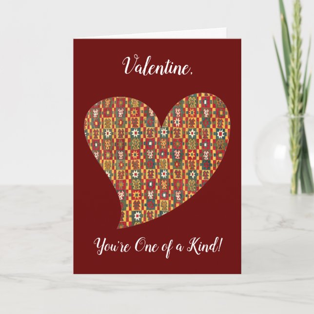 Vintage Floral Heart Series 4 Valentine Card (Front)