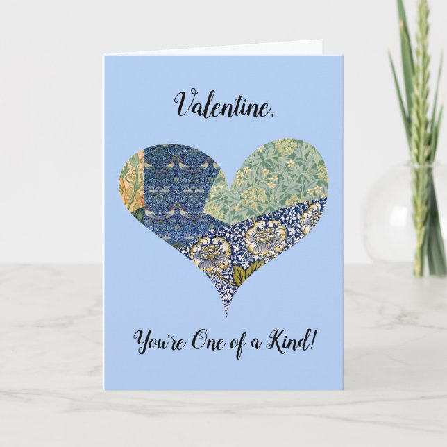 Vintage Floral Heart Series 5 Valentine Card (Front)