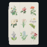Vintage Floral Illustration Minimalist Botanical iPad Pro Cover<br><div class="desc">This iPad cover features a series of detailed vintage floral illustrations arranged vertically against a soft cream backdrop. The design blends botanical charm with classic elegance,  making it perfect for garden lovers,  nature enthusiasts,  or anyone who appreciates timeless floral art with a refined aesthetic.</div>