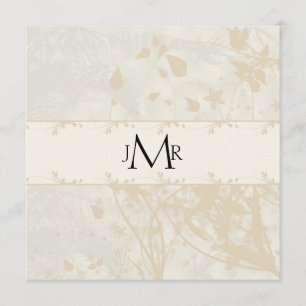 Vintage Floral in Ivory Wedding Anniversary Invitation