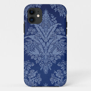 Vintage Floral in Shades of Blue iPhone 11 Case