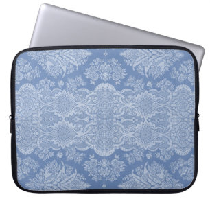 Vintage Floral in Shades of Blue Laptop Sleeve