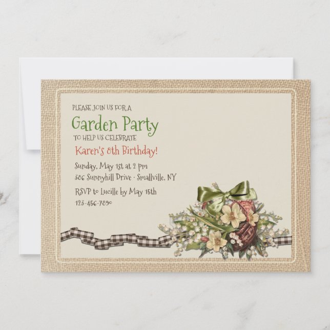 Vintage Floral Invitation (Front)