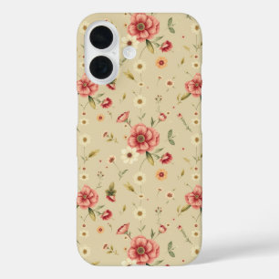Vintage Floral iPhone & iPad Case in Beige
