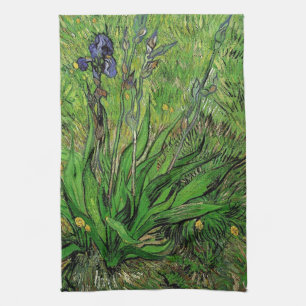 Vintage floral,, Iris by Vincent van Gogh Tea Towel