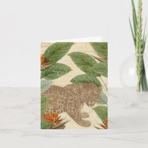 Vintage Floral Jaguar Card