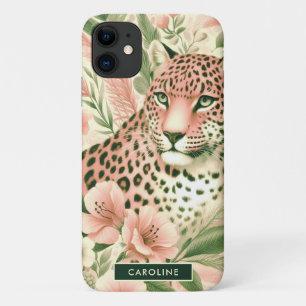 Vintage Floral Jungle Leopard iPhone 11 Case