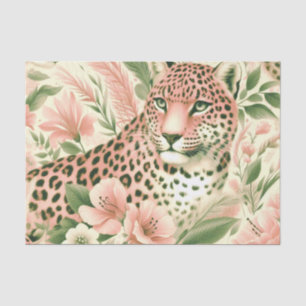 Vintage Floral Jungle Leopard Tissue Paper