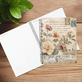 Vintage Floral Junk Journal Wedding Planner