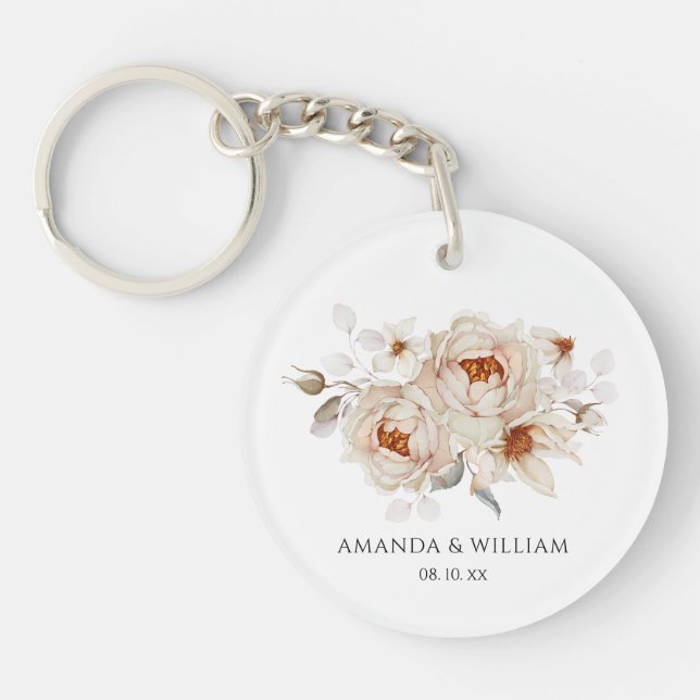 Vintage Floral Key Ring (Front)
