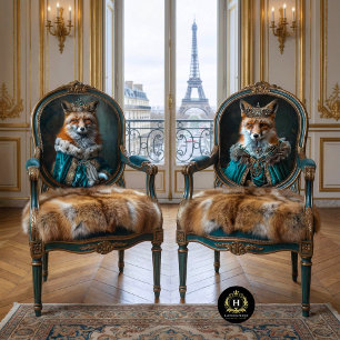 Vintage Floral King Fox Decoupage Tissue Paper