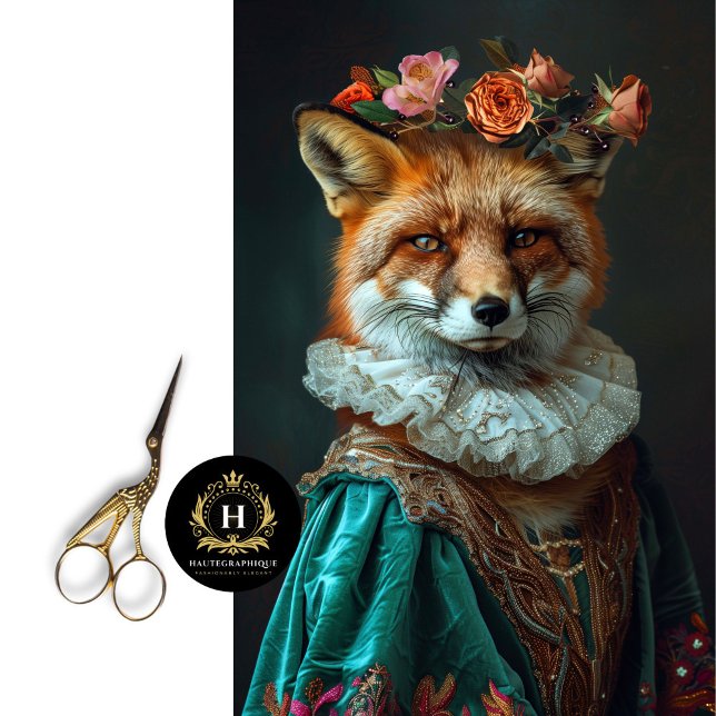Vintage Floral King Fox Decoupage Tissue Paper (Creator Uploaded)