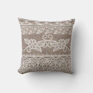 Vintage Floral Lace Art Cushion
