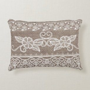 Vintage Floral Lace Art Decorative Cushion