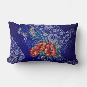 Vintage Floral Lace Lumbar Cushion