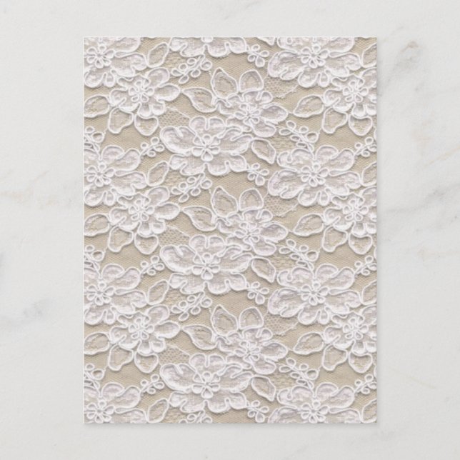 Vintage Floral Lace Postcard (Front)