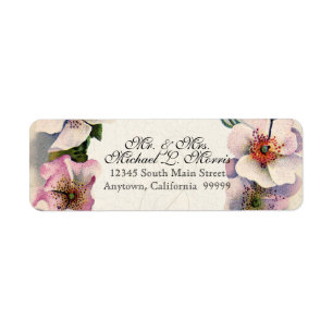 Vintage Floral Lace Wild Pink Rose Swirl Formal