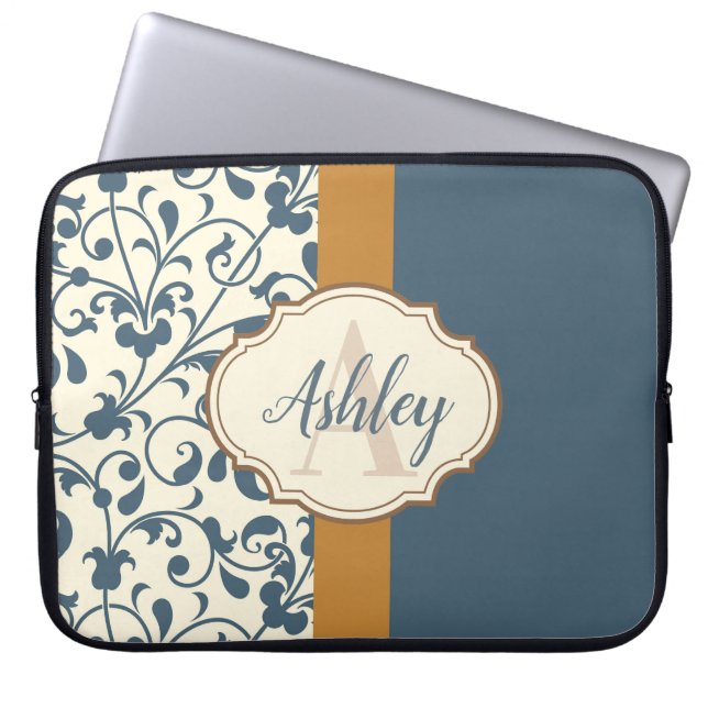 Vintage Floral Laptop Sleeve (Front)