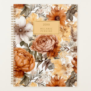 Vintage Floral Late Summer Watercolor Flowers Planner