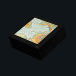 Vintage Floral Leaf Ceramic Tile Gift Box<br><div class="desc">An elegant vintage St. James pattern in blue and yellow by William Morris master of the Arts And Crafts movement. Still wildly popular today for it's flowing decorative style and lush colours. Gift or jewellery box.</div>