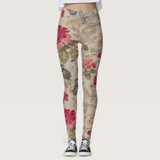 vintage floral leggings