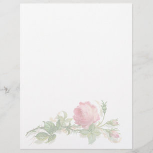 Vintage Floral Letterhead Stationery