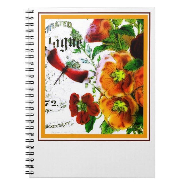 vintage floral logo notebook (Front)
