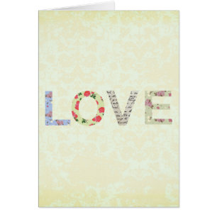 Vintage Floral Love - cream